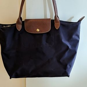 Authentic Large Le Pliage tote in purple as is